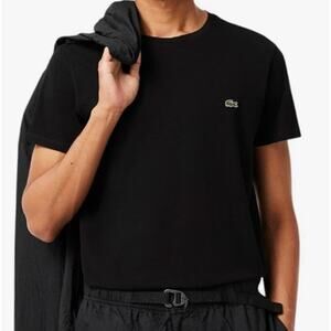 Lacoste Men's Cotton Pima Jersey T-Shirt Black Medium